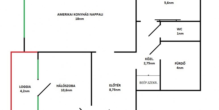 50nm 1+2 félsz. átalakított panel fsz