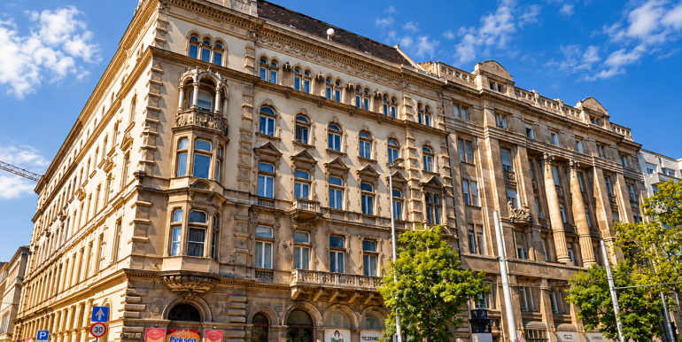 resize_Ornate European Corner Building at Sunset